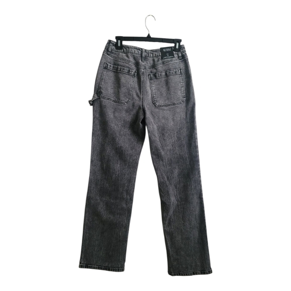 AFRM Gray Straight Leg High-Rise Utility Jeans Classic Style | Size 26 X 30 - Picture 9 of 15